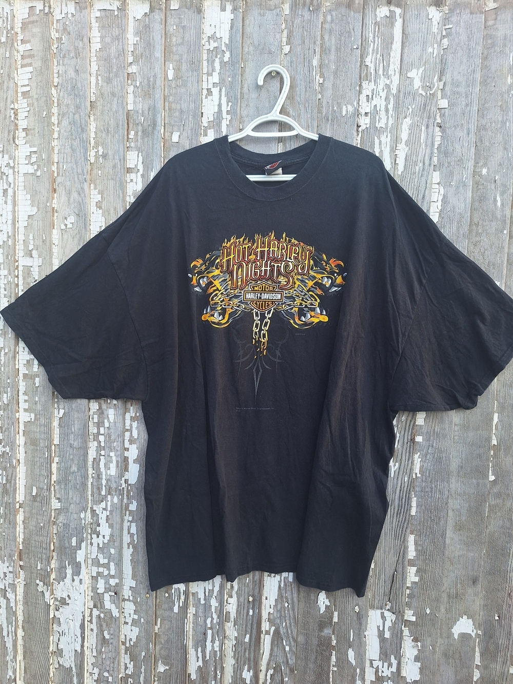 Harley-Davidson Black Tee with Yellow & Orange Graphic Size 5Xl